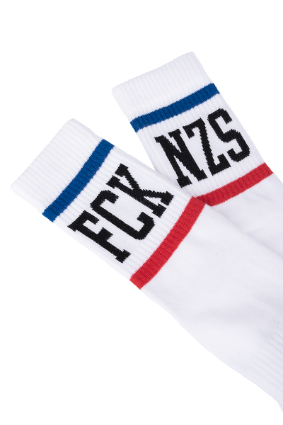 True Rebel Socks FCK NZS Stripes White, 9,90 €