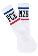 True Rebel Socks FCK NZS Stripes White