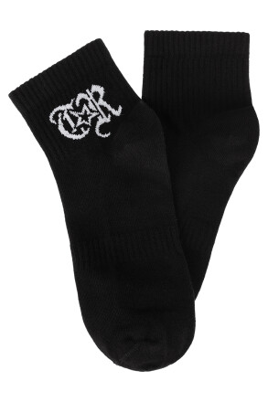 True Rebel Quarter Socks TR Black