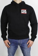 True Rebel Hoodie FCK NZS Pocket Print Black 4XL
