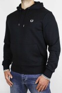 Fred Perry Tipped Hoodie Black White XL