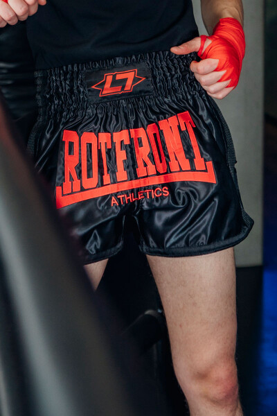 Less Talk Shorts Muay Thai Rotfront Black