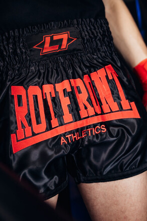 Less Talk Shorts Muay Thai Rotfront Black