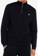 Fred Perry Halfzip Sweater Black White