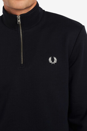 Fred Perry Halfzip Sweater Navy White