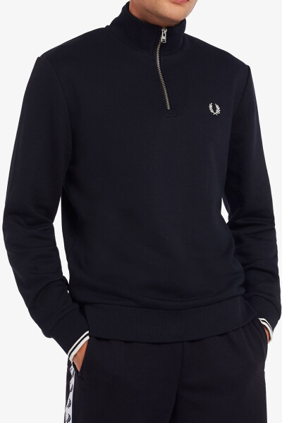 Fred Perry Halfzip Sweater Navy White M