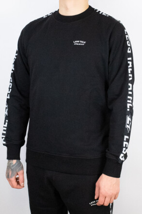 Less Talk Athletics Taped Sweater Black