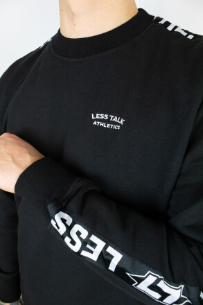 Less Talk Athletics Taped Sweater Black