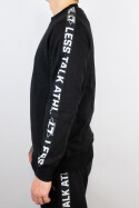 Less Talk Athletics Taped Sweater Black