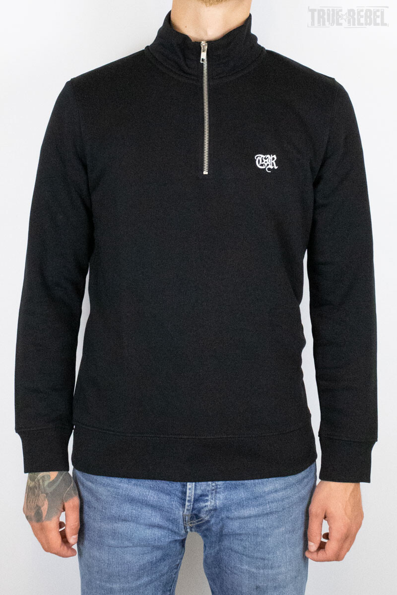 True Rebel Halfzip Sweater Black