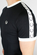 Fred Perry Taped Ringer T-Shirt Black White