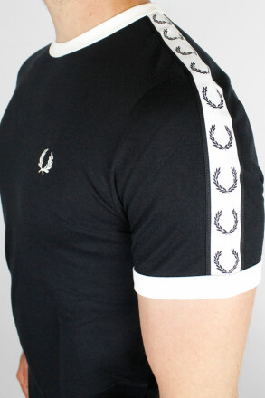 Fred Perry T-Shirt Taped Ringer Black L