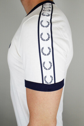 Fred Perry T-Shirt Taped Ringer Snow White