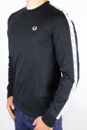 Fred Perry Taped Longsleeve Black White