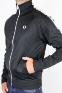 Fred Perry Taped Track Jacket Black White M