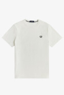 Fred Perry Crew Neck T-Shirt Snow White Black