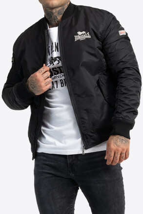 Lonsdale Tern Hill Bomber Jacket Black