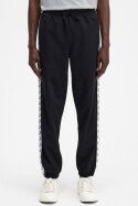 Fred Perry Taped Track Pants Black White