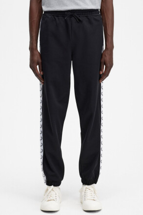 Fred Perry Taped Track Pants Black White L