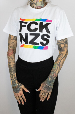 True Rebel T-Shirt FCK NZS Pride White