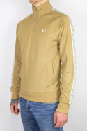 Fred Perry Half Zip Track Jacket Taped Warm Stone