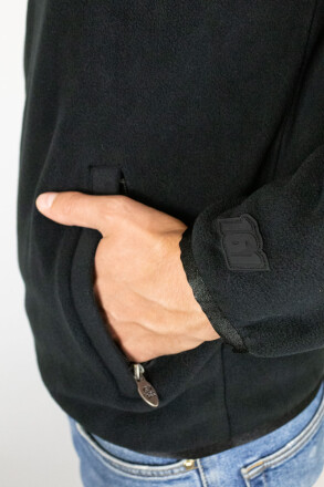 True Rebel Fleece Sweater Quarter Zip Black