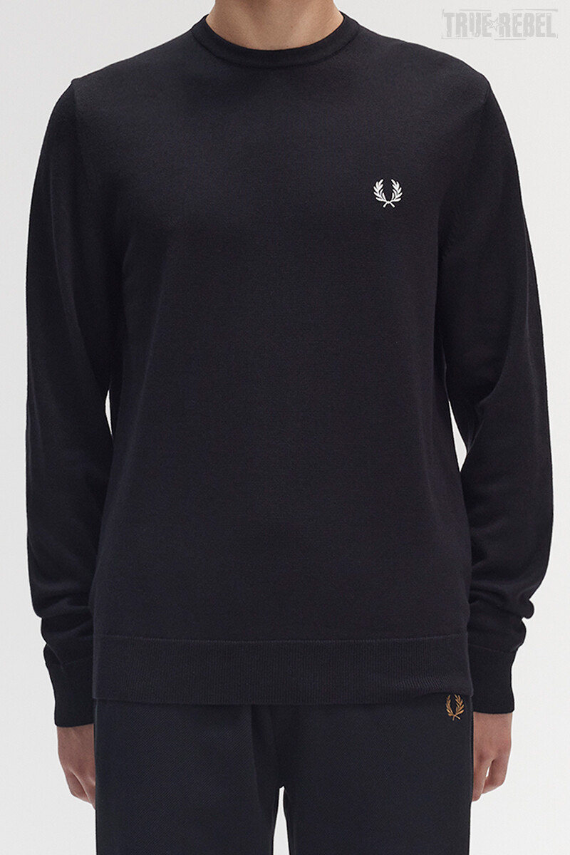 Fred Perry Classic Jumper Crew Neck Black