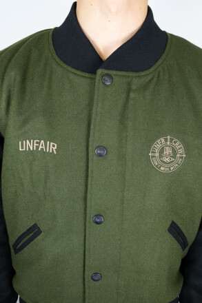 Unfair Athletics College Jacket Two Side Dark Green