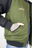 Unfair Athletics College Jacket Two Side Dark Green