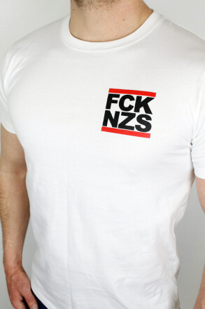 True Rebel T-Shirt FCK NZS Pocket Print White 5XL