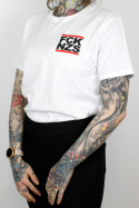 True Rebel T-Shirt FCK NZS Pocket Print White 5XL