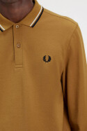 Fred Perry Longsleeve Polo Twin Tipped Dark Caramel