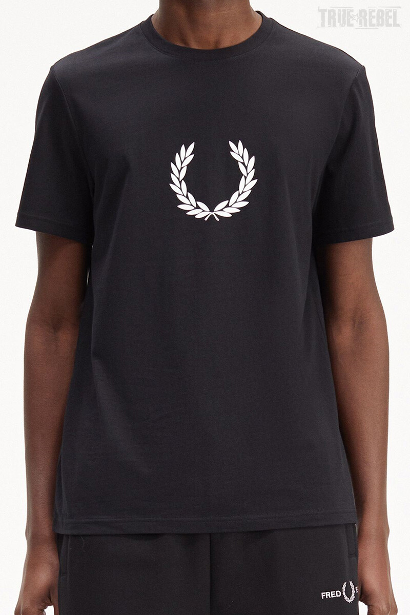 Fred Perry T-Shirt Laurel Wreath Graphic Black