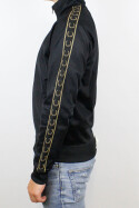 Fred Perry Track Jacket Contrast Tape Black Shaded Stone