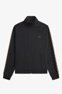 Fred Perry Track Jacket Contrast Tape Black Shaded Stone