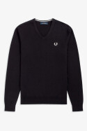 Fred Perry V Neck Jumper Classic Black