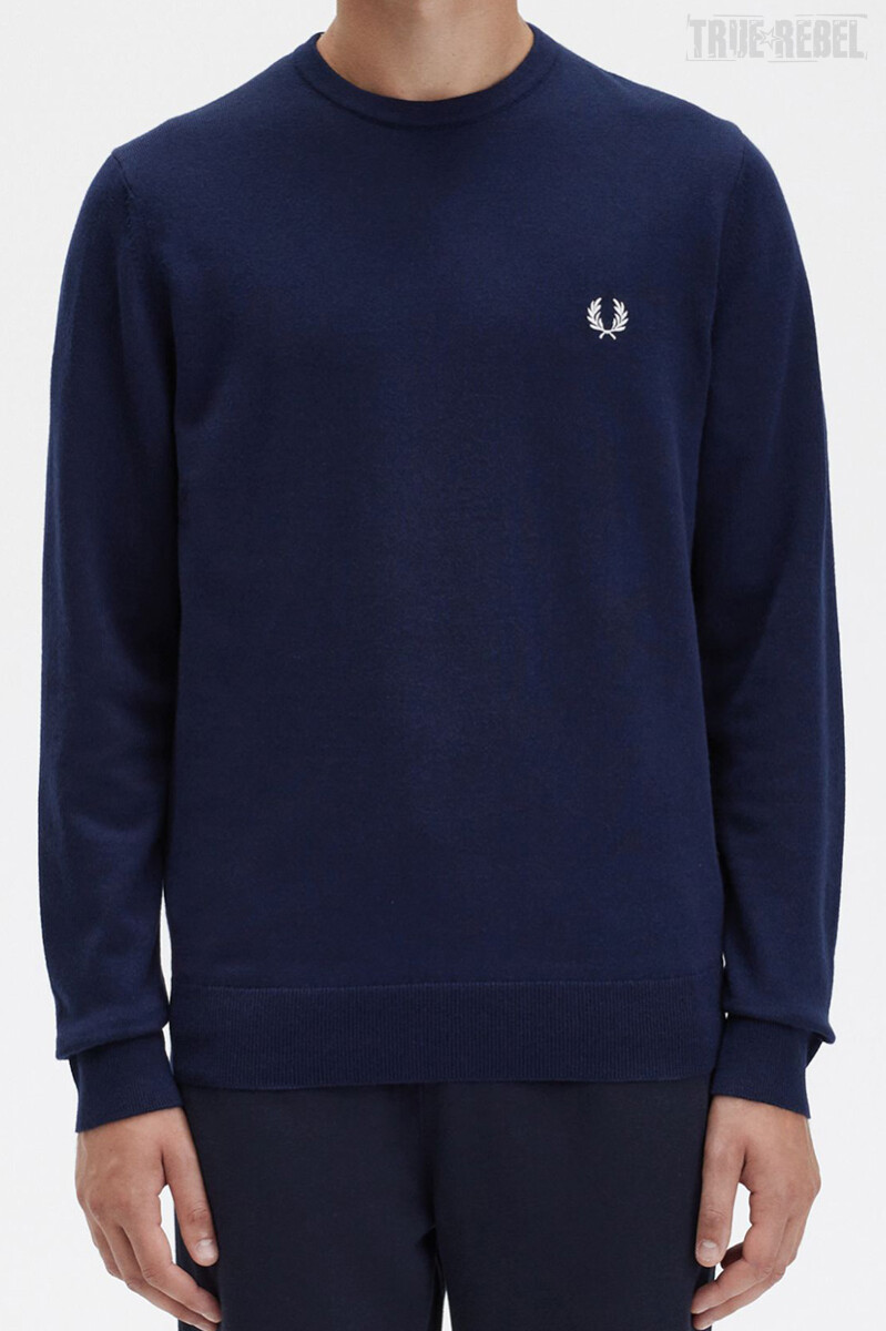 Fred Perry Crew Neck Jumper Classic Navy