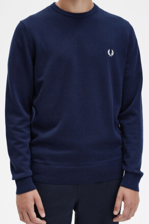 Fred Perry Crew Neck Jumper Classic Navy