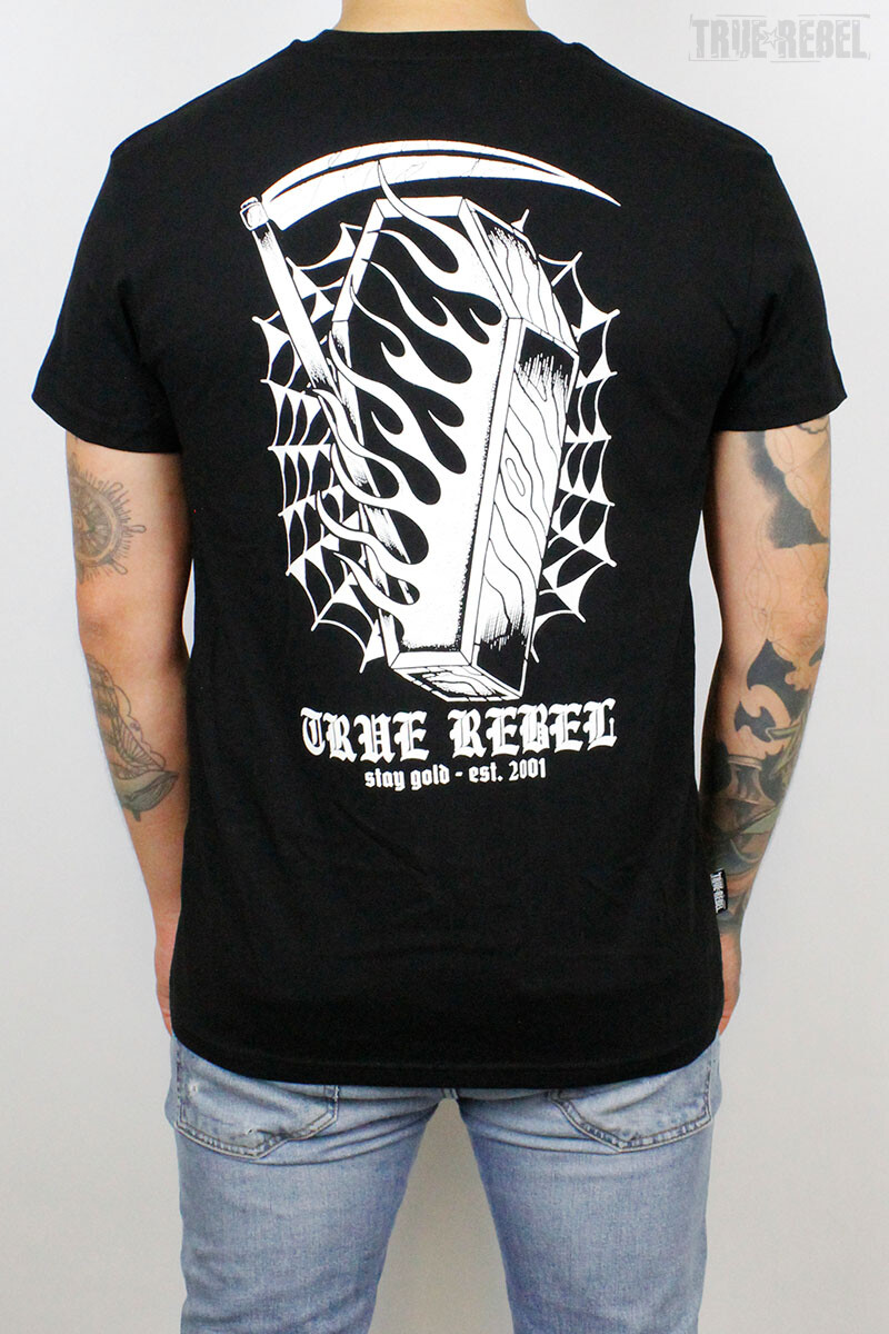 True Rebel T-Shirt Stay Gold Black