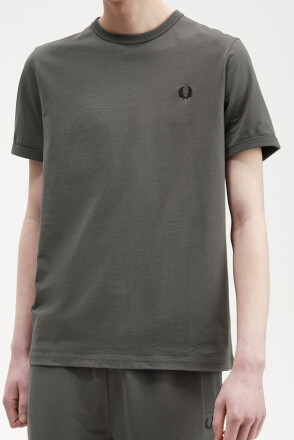 Fred Perry Ringer T-Shirt Field Green