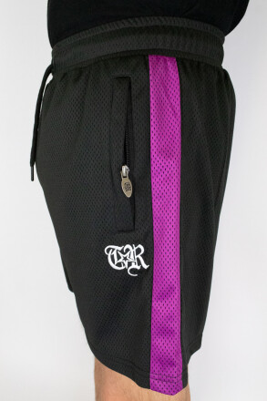 True Rebel Mesh Shorts Black Purple