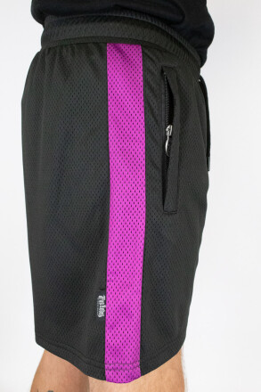 True Rebel Mesh Shorts Black Purple
