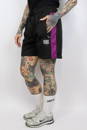 True Rebel Mesh Shorts Black Purple