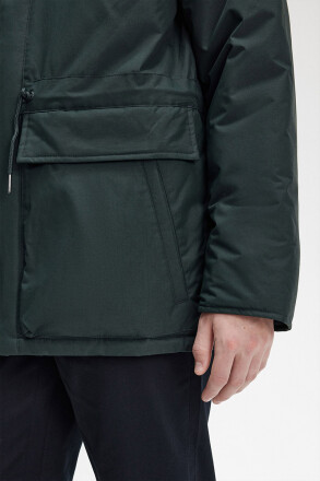 Fred Perry Padded Zip Through Jacket Night Green