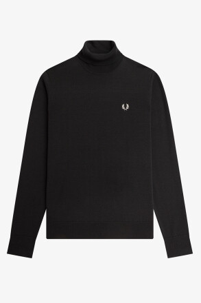 Fred Perry Roll Neck Jumper Night Green