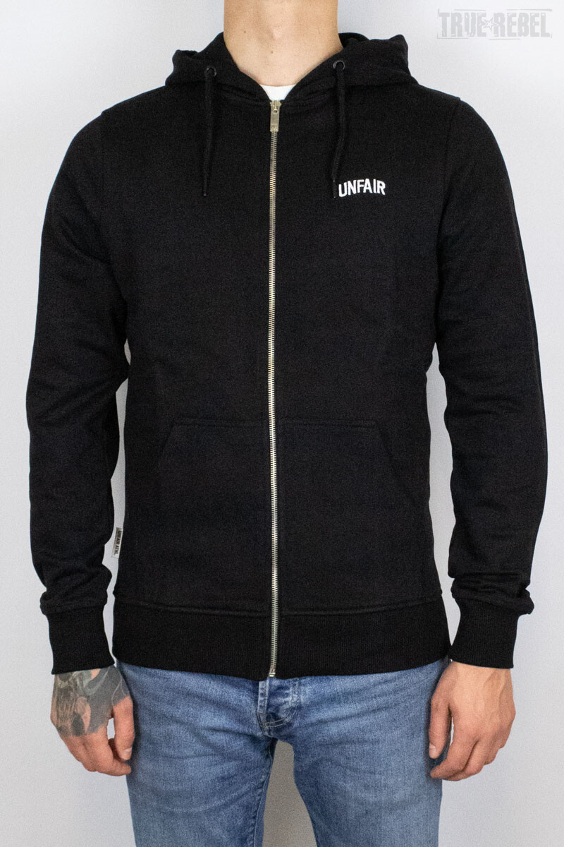 Unfair Athletics Hooded Heavy Cotton Fullzip Black