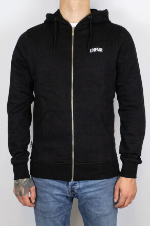 Unfair Athletics Hooded Heavy Cotton Fullzip Black