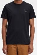 Fred Perry Ringer T-Shirt Back Graphic Black