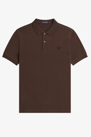 Fred Perry Polo Shirt Plain Burnt Tobaco