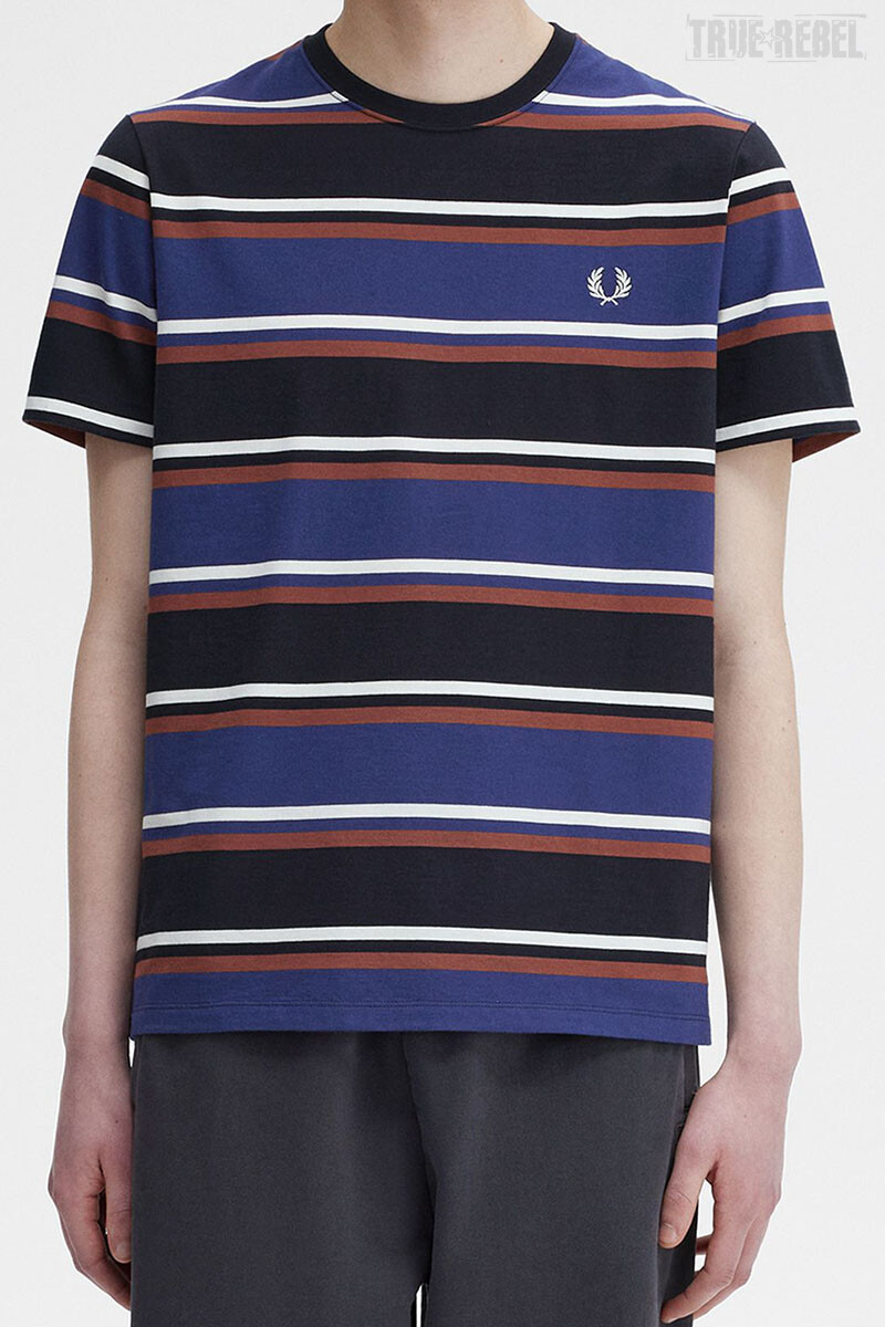 Fred Perry Bold Stripe T-Shirt French Navy